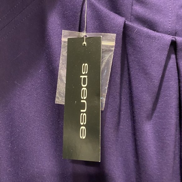 Spense Peplum Waist Dress, Solid Purple, Size 8 - NWT - Picture 8 of 13